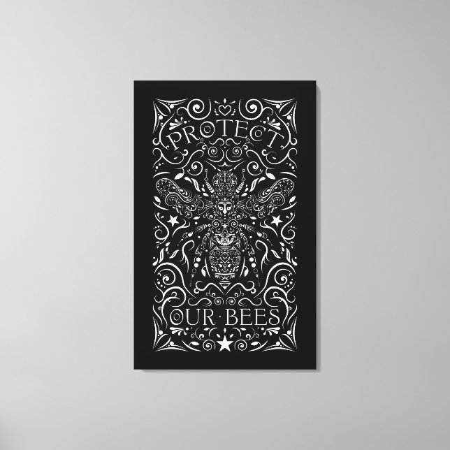 Impressão Em Tela proteja nossas abelhas (Frente)