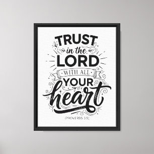 Impressão Em Tela Provérbios 3:5 Confie no Senhor