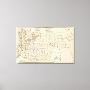 Impressão Em Tela Providência do leste Rhode - mapa da ilha