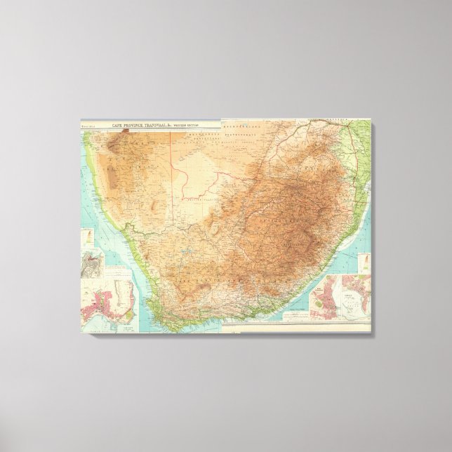Impressão Em Tela Província de Cabo Composto, Transvaal (Frente)