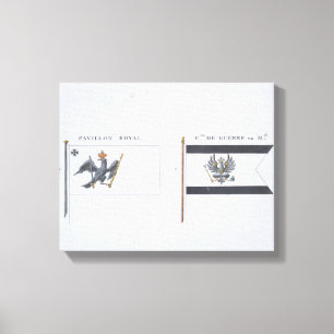 Impressão Em Tela Prussiano embandeira, de um livro francês das