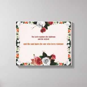 Impressão Em Tela Psalm 11:5, No Violence