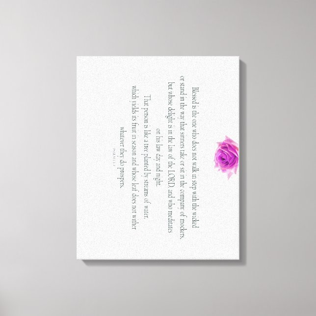 Impressão Em Tela Psalm 1, Flower, (Frente)