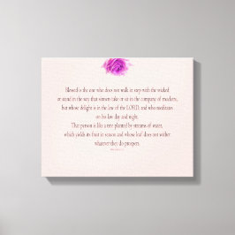 Impressão Em Tela Psalm 1, Flower,