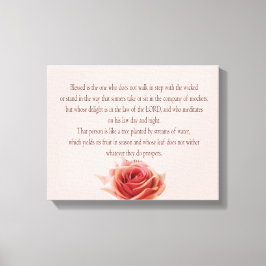 Impressão Em Tela Psalm 1, Law day and Night, Streams of Waters,