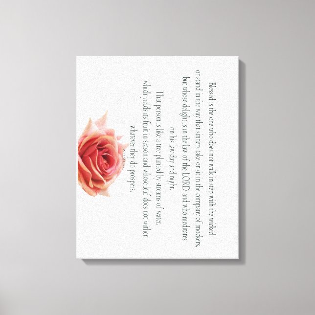 Impressão Em Tela Psalm 1, Law day and Night, Streams of Waters, (Frente)