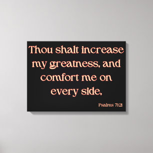 Impressão Em Tela Psalms 71:21 Bíblia Verse KJV Wall Art