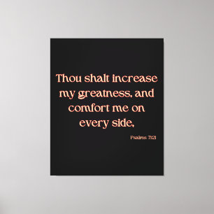 Impressão Em Tela Psalms 71:21 Bíblia Verse KJV Wall Art