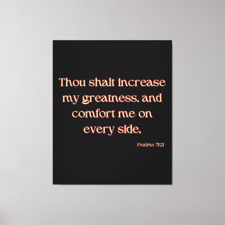 Impressão Em Tela Psalms 71:21 Bíblia Verse KJV Wall Art