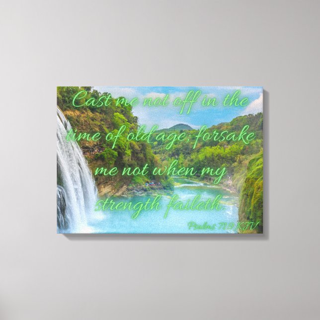 Impressão Em Tela Psalms 71:9 Bíblia Verse KJV Pic Wall Art (Frente)