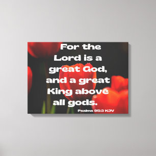 Impressão Em Tela Psalms 95:3 Bíblia Verse KJV Pic Wall Art