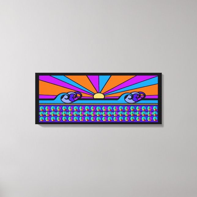 Impressão Em Tela Psicodélica (Frente)