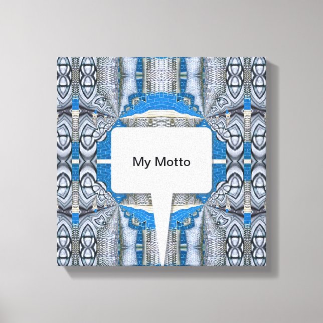 Impressão Em Tela Psicodélico - Padrão e Texto Fraturais Divertidos (Frente)