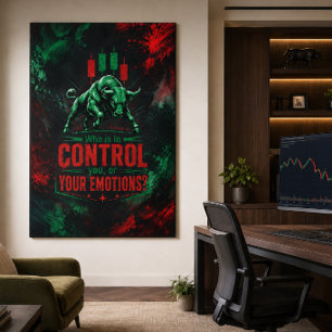 Impressão Em Tela Psicologia do Trading Design de Controle Touro Ve