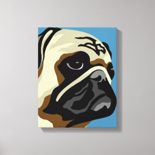 Impressão Em Tela Pug Art