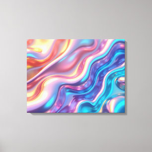 Impressão Em Tela Pulso Holográfico – Arte Fluida Abstrata em Tela 2