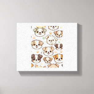 Impressão Em Tela Puppies Felizes e Bonitos