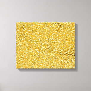 Impressão Em Tela PURE DOURADO Splatter Patterno + texto/foto
