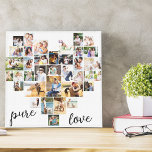 Impressão Em Tela Pure Love Heart 36 Foto Collage Small Square<br><div class="desc">Crie o seu colagem de fotos em forma de coração com 36 dos seus fotos favoritos e selifes. A colagem compreende uma variedade de paisagens, retratos e formas quadradas para lhe dar muitas opções ao colocar sua própria foto. A design é completa com "Pure Love" que é escrita em letras...</div>