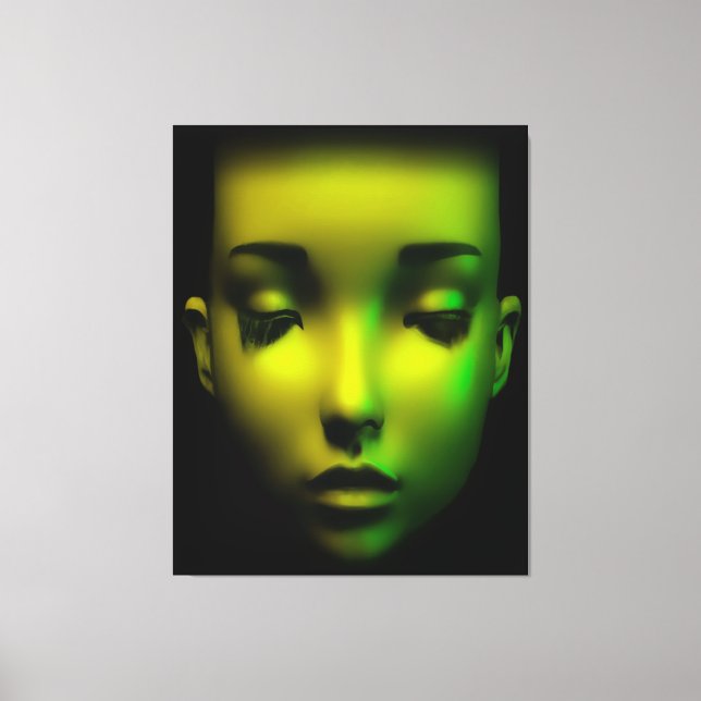 Impressão Em Tela Pureza e Perfeição: Retrato de Beleza Androide (Frente)