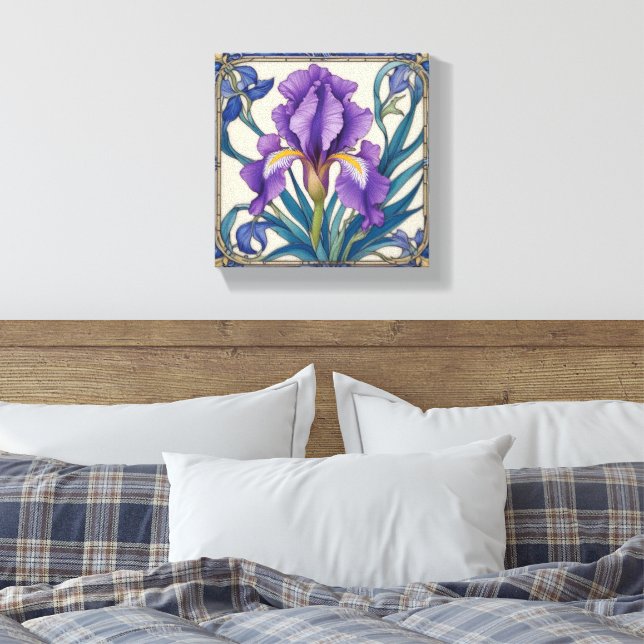 Impressão Em Tela Purple Iris Splendor (Insitu(Quarto))