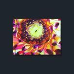 Impressão Em Tela Púrpura Dahlia pintura de flores de pop<br><div class="desc">com design de arte original,  única,  da pintura floral de aquarela de flor de close up,  macro dahlia flor em refinado detalhe quase 3D. Este design é brilhante com tons roxos,  rosa quente e amarelo para amantes da arte botânica ou para amantes de cores intensas e brilhantes.</div>