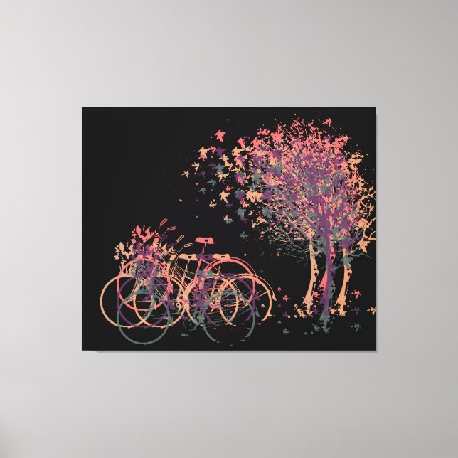 Impressão Em Tela Púrpura das folhas de inverno (Frente)