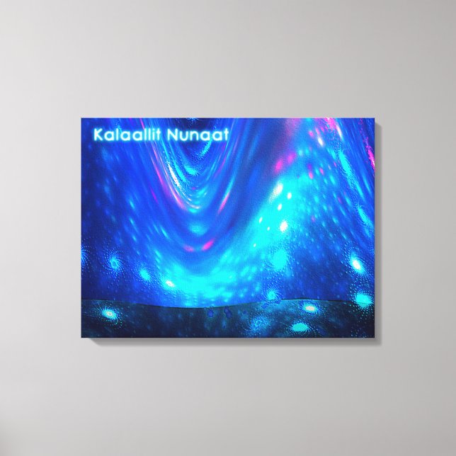 Impressão Em Tela Qaanaaq - Luzes Nortes (Frente)