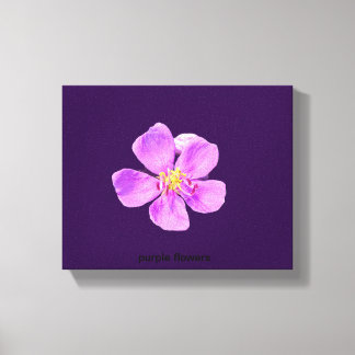 Impressão Em Tela Quadro das Flores Roxas Elegantes