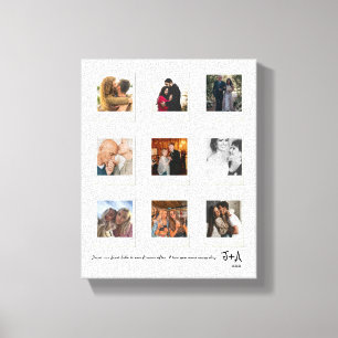 Impressão Em Tela Quadro de Colagem de Fotos de Aniversário Personal