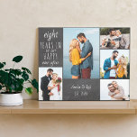 Impressão Em Tela Quadro de Fotos de Aniversário de Casamento<br><div class="desc">O Aniversário do Casamento estendeu a canvas que você pode personalizar por qualquer ano e 5 de suas fotos favoritas. O texto diz "# anos no nosso feliz para sempre" e a modelo está pronta para você adicionar o ano de aniversário, seu nome e data estabelecidos. O design tem um...</div>