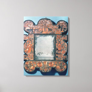 Impressão Em Tela quadro do espelho do Palha-work, 1670-80