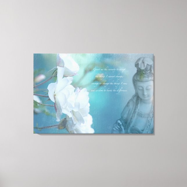 Impressão Em Tela Quan Yin, aspas de serenidade, 36" x 24" - GRANDE (Frente)