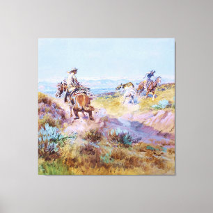 Impressão Em Tela “Quando as Vacas Eram Selvagens” por Charles M Rus