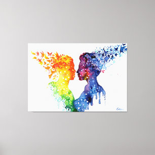 Impressão Em Tela quando o amor te dá borboletas