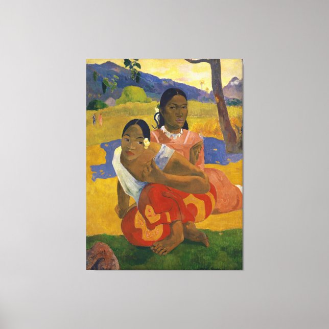 Impressão Em Tela Quando você vai se Casado? de Paul Gauguin (1892) (Frente)