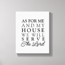 Impressão Em Tela Quanto a mim e à minha casa Joshua 24:15 Bíblia Ve