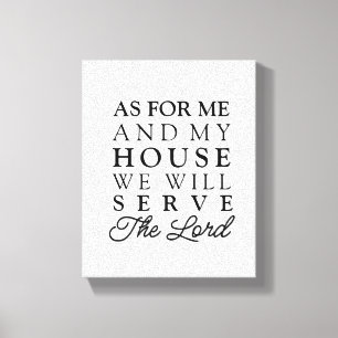 Impressão Em Tela Quanto a mim e à minha casa Joshua 24:15 Bíblia Ve