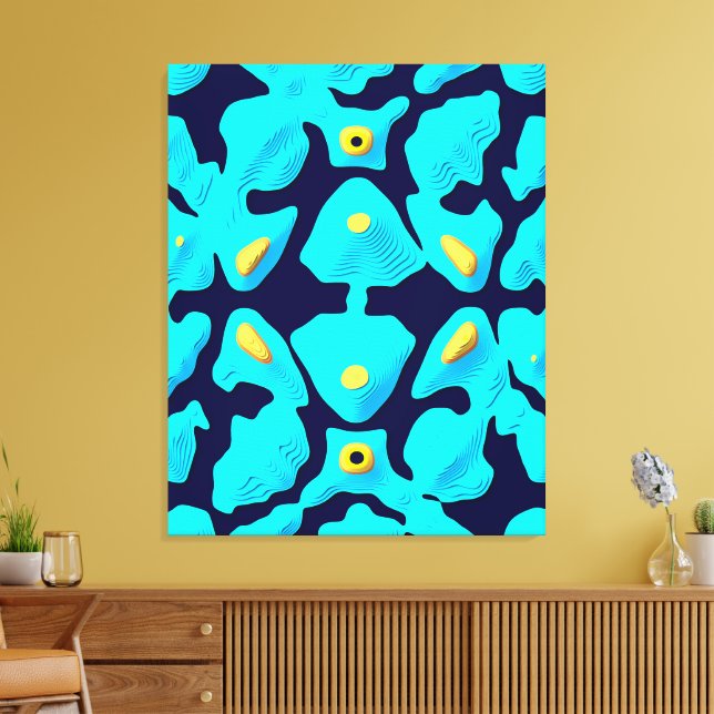 Impressão Em Tela Quantum Floral Pattern Design  (Insitu(Sala de estar))