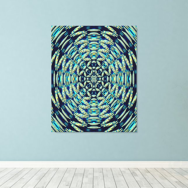 Impressão Em Tela Quantum Mandala Art (Insitu(piso de madeira))