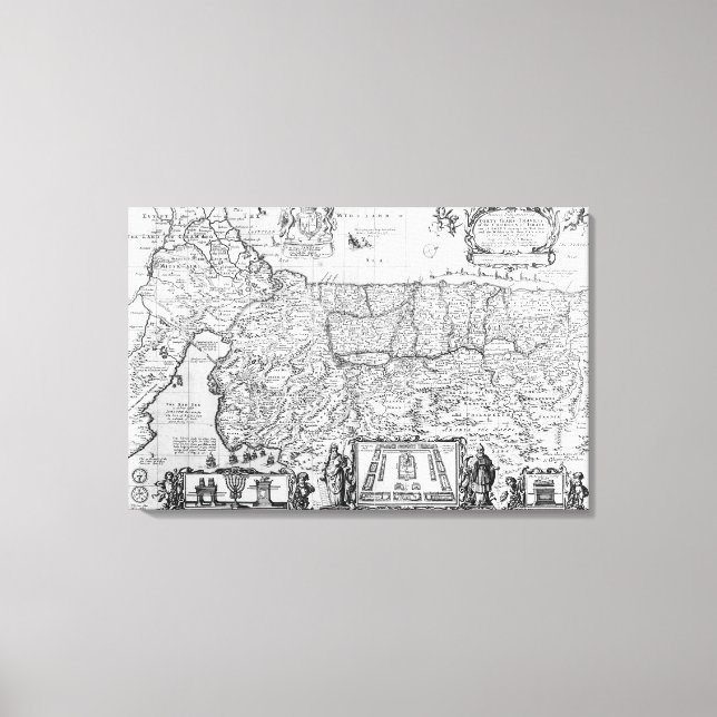 Impressão Em Tela Quarenta anos de Viagens das Crianças de Israel (Frente)