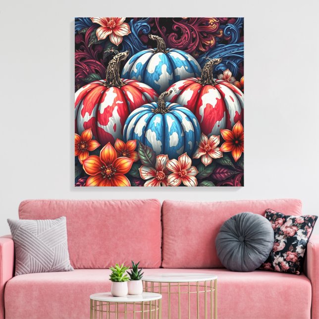 Impressão Em Tela Quarto De Julho Camo Pumpkins (Insitu(Sala de estar))