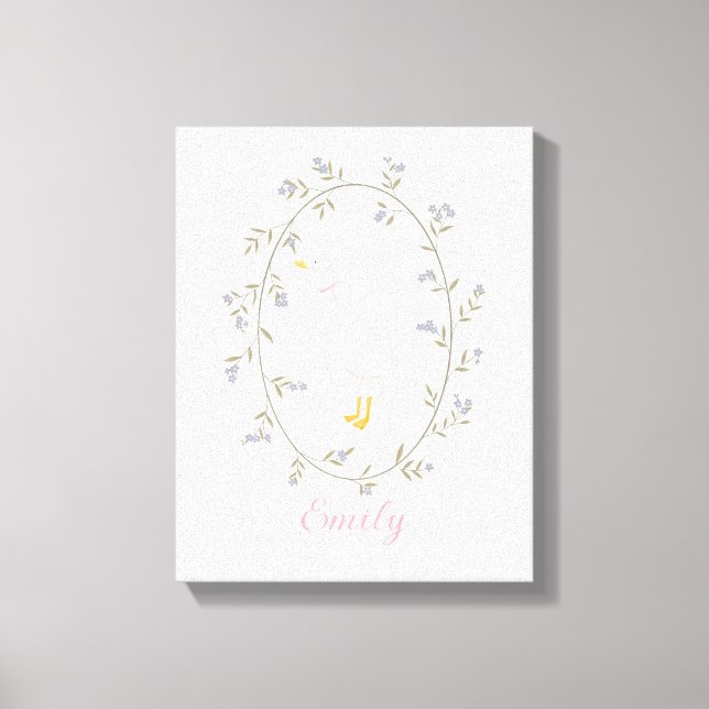 Impressão Em Tela Quarto Infantil de Ganso em Aquarela  (Frente)