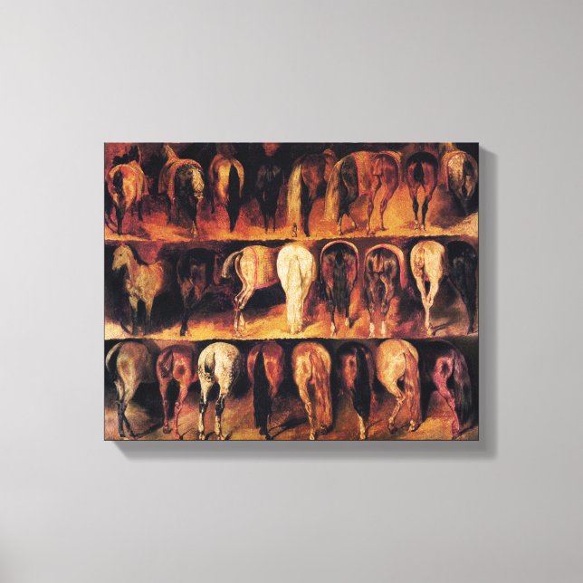 Impressão Em Tela Quarto traseiro dos cavalos (Frente)