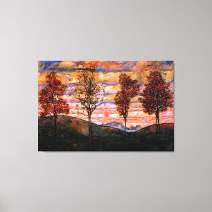Impressão Em Tela Quatro árvores por grandes belas artes de Egon