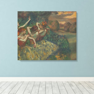 Impressão Em Tela Quatro Dançarinas de Edgar Degas, Arte Fino de Bal