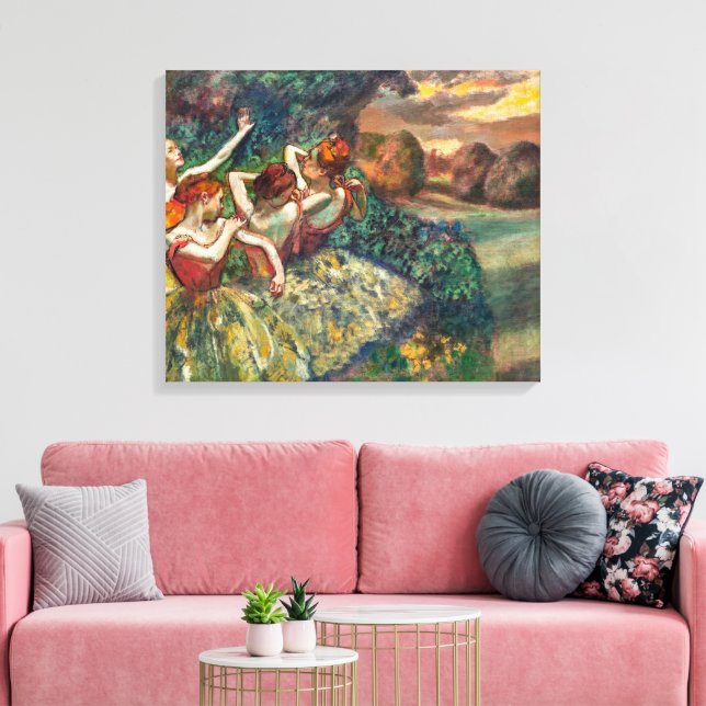 Impressão Em Tela Quatro Dançarinos | Edgar Degas | (Insitu(Sala de estar))