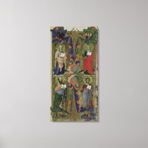 Impressão Em Tela Quatro evangelistas, século XIV (velino)