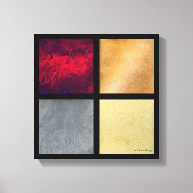 Impressão Em Tela Quatro quadrados 001 (Frente)