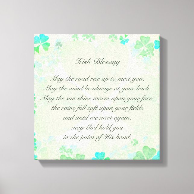 Impressão Em Tela Que a estrada suba... Irlandês Bless Antiquado (Frente)